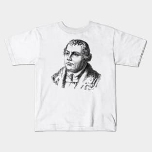 Martin Luther Portrait Kids T-Shirt
